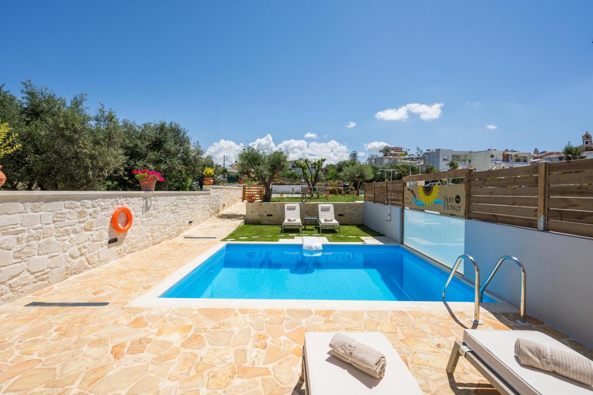Sun Flower Villas With Sea View Agia Marina  Bagian luar foto