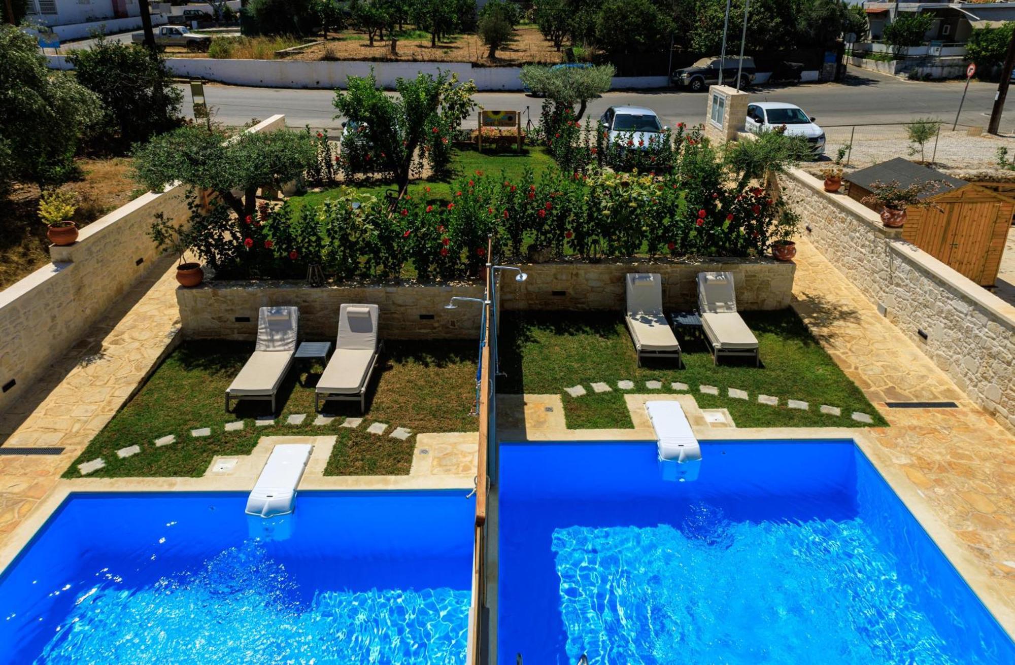 Sun Flower Villas With Sea View Agia Marina  Bagian luar foto